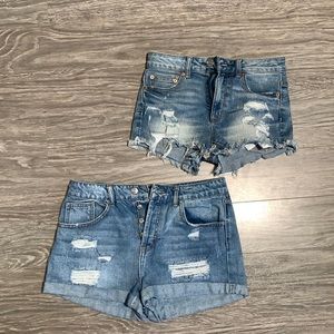 Forever 21 and American Eagle Denim shorts